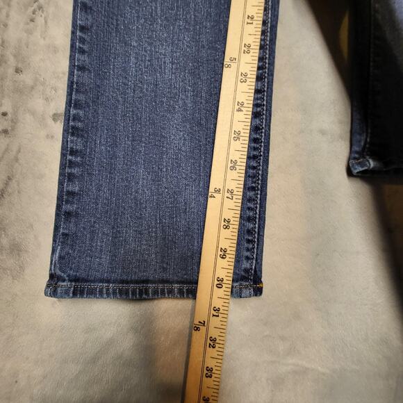 Levis 505 Jeans Womens 12 Blue Straight Leg Stretch Denim Classic 5-Pocket - Picture 7 of 11